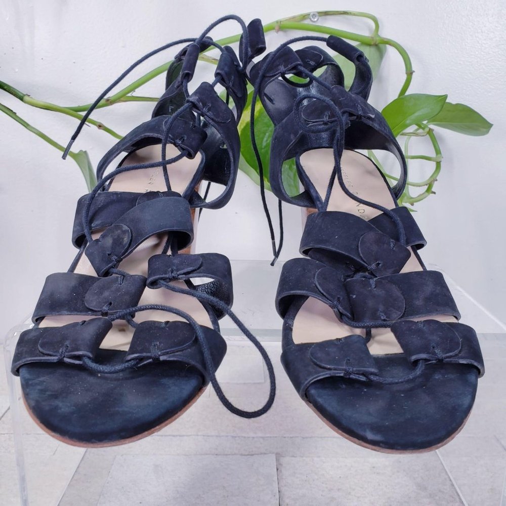 LOEFFLER RANDALL Hanna Gladiator Sandal Black Caged Block Heel 6 - Picture 11 of 13